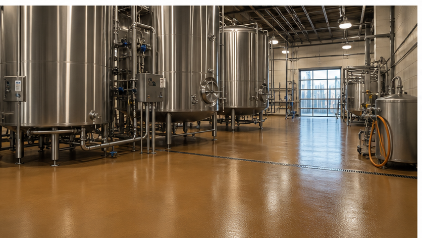 Brewery Production Floor floor installation